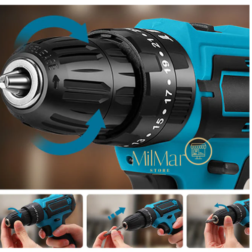 Taladro inalámbrico 2 baterías 98V más accesorios - MilMar Store