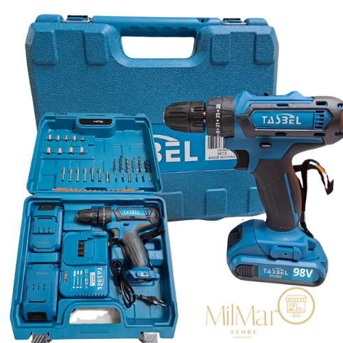 Taladro inalámbrico 2 baterías 98V más accesorios - MilMar Store